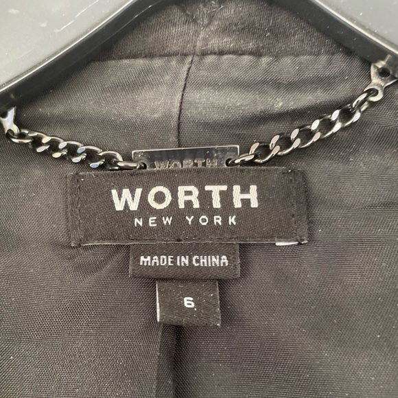 Worth Genuine Leather Women’s Black Jacket Size 6 - Picture 2 of 4